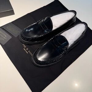 Rag & Bone Women's Black Leather Loafers